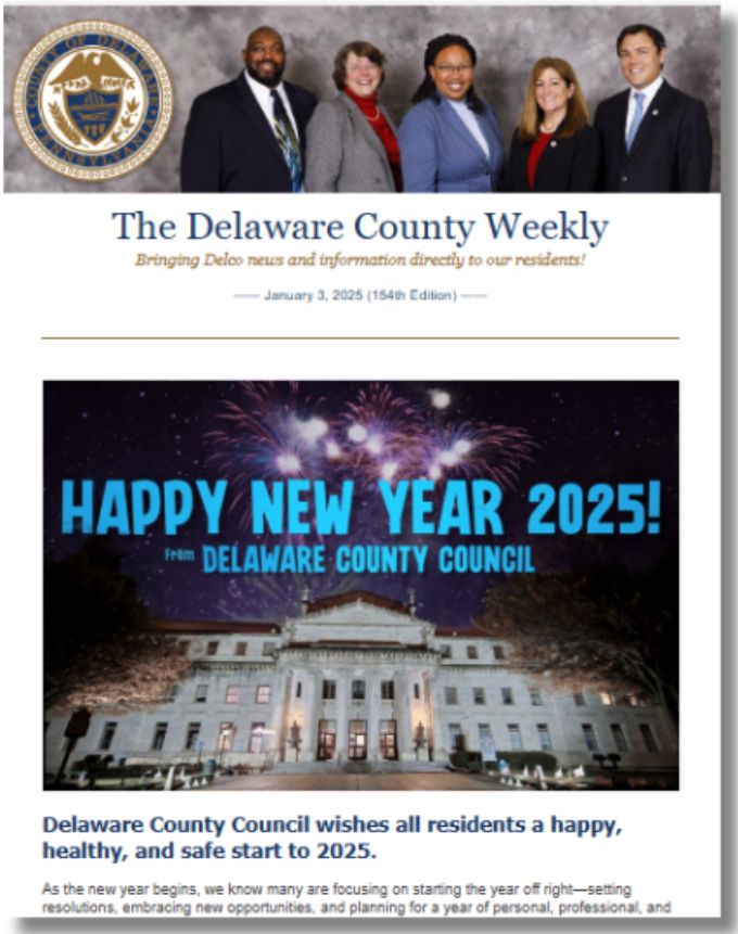 January 3 2025 newsletter